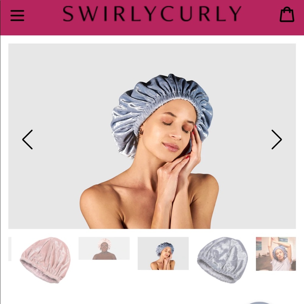 Swirly Curly Satin Lined Bonnet-brand new